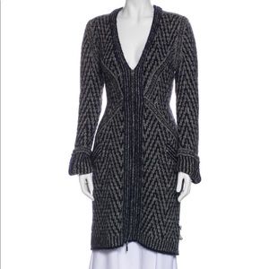 Chanel 2010 wool mohair sweater coat jacket 38
